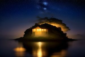 夜空蓝紫背景下的信息核验流程图，箭头依次指向核实、说明、提示三个节点，对应草榴社区入口说明台工作流程